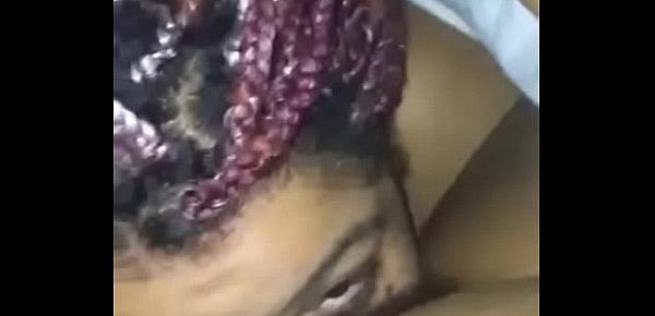  Thickmixed Lesbian Eats Hairy Ebony Studs Pussy